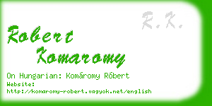 robert komaromy business card