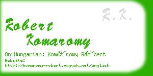 robert komaromy business card